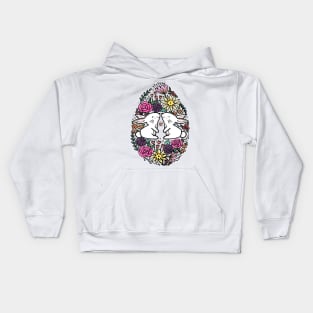 Spring Bunny Easter Egg Kids Hoodie